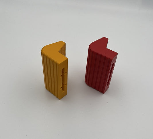 Bedienknopf für die Lendenwirbelstütze in rot und gelb für ISRI Sitze, wie Sie im MB trac und Unimog verbaut sind